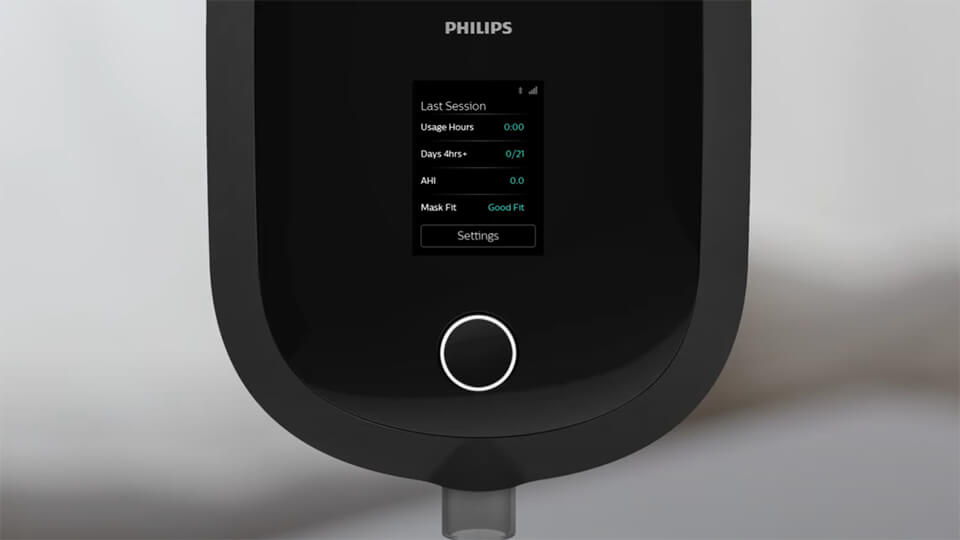 Menus et fonctions de confort pour le Philips DreamStation 2 CPAP Advanced