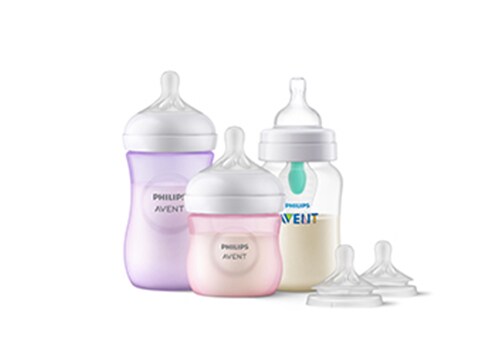 Produits pour bébé durant les premiers mois : biberons, écoute-bébés intelligents, sucettes, tire-lait