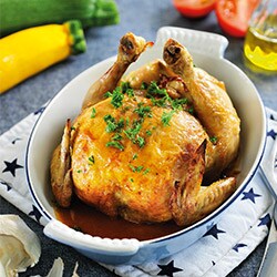 Honey and lemon roasted chicken