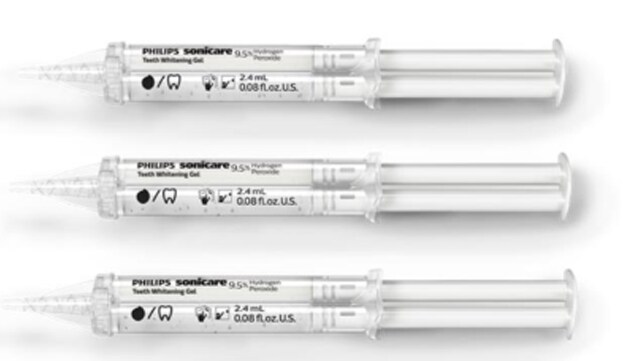 Hydrogen peroxide whitening gel syringes