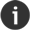 "i" on black circle